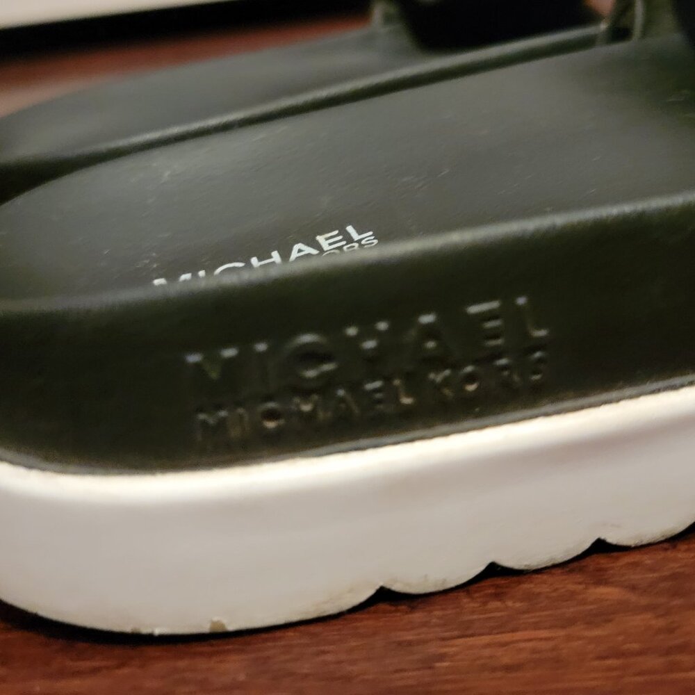 Michael Kors Black Slide Sandals - Picture 7 of 14